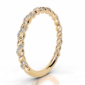 Bague de mariage Zenvoria avec diamant rond cultivé en laboratoire, certifié IGI - Product Image 3