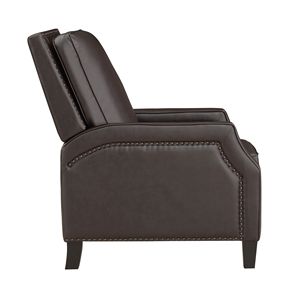 Sillón Reclinable Moderno Marrón Oscuro para Sala de Estar, 1 Pieza, con Asiento Acolchado, Estructura de Madera Sólida, Reclinación Manual - Product Image 3