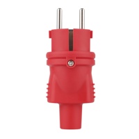 Extension de prise de fournisseur fort couleur personnalisée Ip44 250v 16a Tpe Rewireable Eue Plug avec protection de contact et mise à la terre