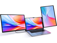 Moniteur portable double IPS 16 pouces 1200P, multi-scénarios, facile à installer (DIY), sans pilote requis, pour le jeu, les affaires et l'utilisation personnelle sur ordinateur portable