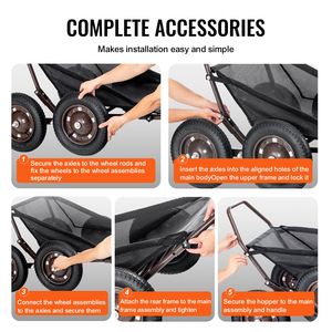 Chariot de transport pliable robuste pour gibier, capacité 500 lb, avec 4 grandes roues et poignée ergonomique - Product Image 6