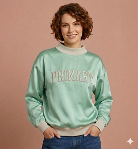 Women's <b>Winter</b> Oversized Printed Knitted Mockneck <b>Top</b> with Relaxed Fit Premium Textured Fabric Breathable & Quick Dry - Product Image 1