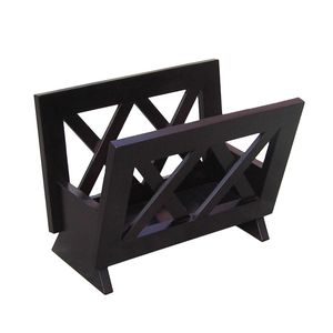 Contemporaneo mogano in legno massello portariviste M1125 mobili moderni per l'organizzazione di pubblicazioni - Product Image 1