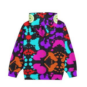 เสื้อฮู้ดซิปผู้ชาย พิมพ์ลายสีสันสดใส ดีไซน์ลายสาดสี ทรงปกติ สวมใส่สบายๆ ในฤดูใบไม้ร่วง ผลิตจากผ้าโพลีเอสเตอร์ถัก 100% - Product Image 2