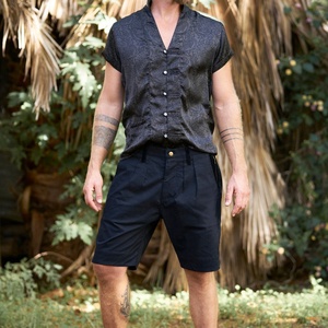 Shorts décontractés pour hommes - Shorts en coton avec cordon de serrage, shorts de plage d'été, shorts en twill extensible, shorts de golf, shorts cargo pour homme - Product Image 1