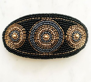 New Design Embroidery Pearl Rhinestone Beaded Ethnic Hair <b>Clip</b> Event Wedding Party Chic Barrette Women Fashionable Statement - Product Image 4