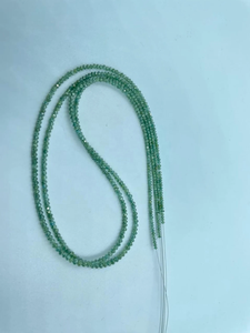 Natural Green Diamond Faceted Rondelle Beads 2-2.5 mm 16 Inches Conflict-Free <b>Stone</b> for Jewelry Making - Product Image 3