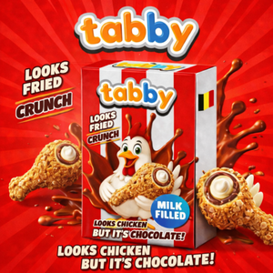 Snack Tabby Crunch Chocolate Estilo Pollo 2026, 50g, Golosina Dulce Crujiente, Sabor Único, Bocados Crujientes Cubiertos de Chocolate, Precio Económico - Product Image 1