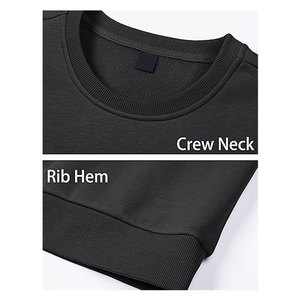 Sweat-shirt à col rond pour homme, manches longues, décontracté, chaud, en molleton, confortable, en mélange de coton, streetwear - Product Image 5