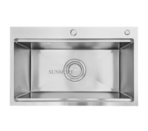 Évier de cuisine Emboss 7848E à cuve unique en acier inoxydable 304, forme rectangulaire, fabriqué à la main au Vietnam, à très bon prix - Product Image 3