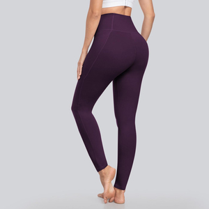 High Waist Yoga Leggings with Side Pocket | <b>Tummy</b> <b>Control</b> Compression Workout Gym Fitness Running Activewear Pants | OEM ODM - Product Image 2
