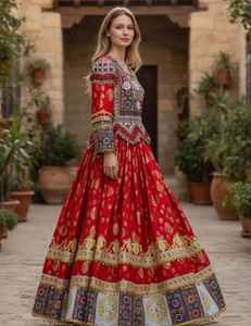 Robes traditionnelles afghanes pour femmes, brodées, manches longues, style Kuchi, haute qualité, prix de gros, faible MOQ, en vente. - Product Image 5