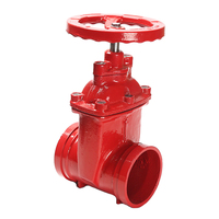Vanne à opercule à siège souple rainurée NRS DN200 pour protection incendie, Vanne coupe-flamme DN100 PN16