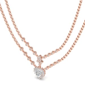 REYES – colliers en or massif 14 carats en forme de cœur, Moissanite de 5.53 carats, sur mesure, pour femmes, cadeau de mariage de luxe, bijoux fins - Product Image 3