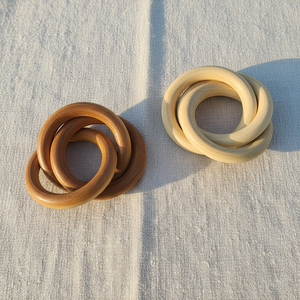 Ensemble d'anneaux de serviette en bois, décoration de table de luxe pour mariage, fête de Noël et accessoires de cuisine - Product Image 3