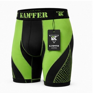 Men's Solid Casual Compression Shorts Custom Logo OEM Service Spandex/Polyester Tight Fit for Running Gym Wholesale - Product Image 3