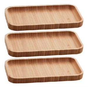 Plateau de service rectangulaire en bois fait main, élégant plateau en bois naturel pour la cuisine, la table à manger, la table basse et la décoration de la maison - Product Image 1