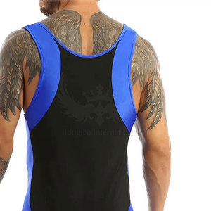 High Quality 100% Premium New Design Knitted Washed Breathable Eco-Friendly Quick Dry Spandex/Polyester O-Neck Casual <b>Wrestling</b> - Product Image 5