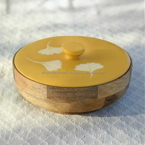 100% olla caliente de madera de mango Natural Chapati Roti Box utensilios de cocina artesanales de lujo para el hogar y restaurante Almacenamiento y contenedor de alimentos - Product Image 4