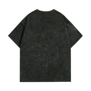 Tendance 2026 : T-shirt décontracté d'été pour homme, 100% Coton, avec impression de patchs lettres personnalisés, délavé à l'acide, effet vieilli, manches courtes et épaules tombantes - Product Image 2