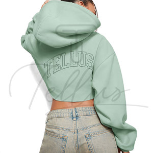 Sudadera Corta Formal Ecológica de Lona para Mujer, de Alta Calidad, con Spandex/Algodón/Poliéster, Transpirable y de Secado Rápido - Product Image 2