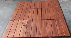 Baldosas de Madera de Acacia de Vietnam, Antideslizantes, Contemporáneas, Encajables, Impermeables, para Exteriores, Jardín, Patio - Product Image 4