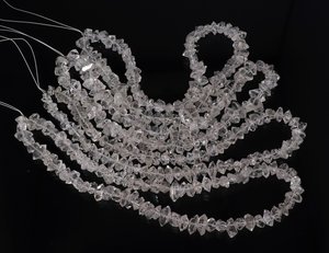 Cuentas de cuarzo diamante Herkimer blanco natural de 9-13 mm, cuentas de piedras preciosas de cuarzo diamante, cuentas de Herkimer naturales sin pulir para joyería - Product Image 5