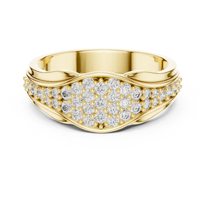 Anillo de Diamantes Cultivados en Laboratorio con Pavé Ancho de Lujo en Oro Rosa, Banda de Aniversario con Múltiples Hileras de Diamantes, Joyería de Diamantes Sostenibles - Product Image 2