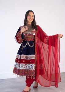 New Trending Bohemian Embroidered Kuchi <b>Dress</b> Women Maxi Ball Gown Full Sleeve Loose Fit Party Wear Casual <b>Dresses</b> For Women - Product Image 4