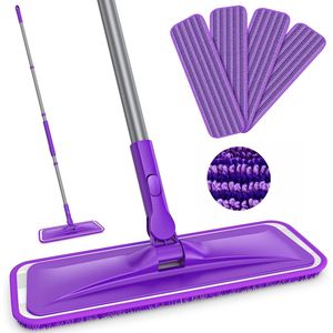 Mop Piatto in Microfibra BPAWA per Pulizia Pavimenti, 4 Panni Riutilizzabili e Lavabili per Uso Umido e Asciutto, per Cucina e Casa, Compatibile con Swiffer Powermop - Product Image 1