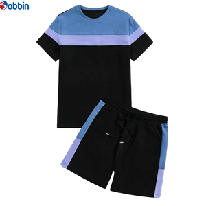 Conjunto Deportivo Unisex Cómodo con Pantalones Cortos en Color de Contraste, Nueva Colección de Verano, Personalizable, Tallas Grandes para Hombre, Transpirable - Product Image 5