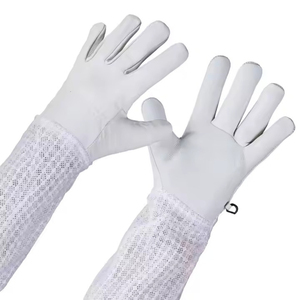 Bee Keeping <b>Gloves</b> Professional Leather Protective <b>Gloves</b> <b>Long</b> Sleeve for Beekeeping Safety Wholesale - Product Image 4