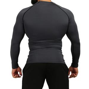 Custom Made Eco-Friendly <b>Compression</b> Rash Guard <b>Shirt</b> with Front Logo Moisture Wicking Quick Dry for MMA and BJJ Training - Product Image 1