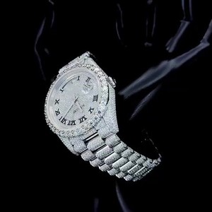 Reloj de Lujo Unisex con Caja de Acero Inoxidable de 41 mm, Esfera Analógica, Cristal de Zafiro, Movimiento Mecánico Luminoso, Fecha Automática, Resistente al Agua, Correa de 20 mm - Product Image 5