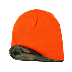 Unisex Jacquard Camouflage Beanie Hat 100% Acrylic <b>Winter</b> <b>Cap</b> Casual Style 56-58CM Adult Knitted Hat - Product Image 6