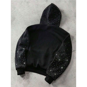 Manufacture New Arrival Custom <b>Thermal</b> Rhinestone Hoodies <b>For</b> <b>Men</b> Wholesale Factory Custom Rhinestone Hoodies - Product Image 2