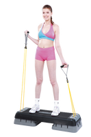 Plateforme d'exercice aérobique ALLWINWIN AES05 - Stepper de fitness avec tube de résistance
