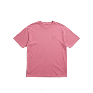 Modern Washed Pink Oversized Tee Round Neck women's shirt Custom Embroidery Logo OEM 100% Cotton Summer Boutique Everyday Wear - Product Image 5