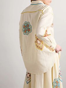 ชุดลำลองผู้หญิง 2 ชิ้น เสื้อแขนกุดปักลายเรียบง่ายและกระโปรงชีฟองยาวเต็มตัว - Product Image 2