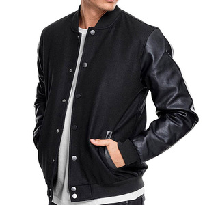 Chaqueta Varsity Informal al por Mayor de Fábrica, Ropa Deportiva para Adultos, Diseño Simple y Cómodo, Patrón Geométrico de Dibujos Animados, Invierno, Unisex - Product Image 1