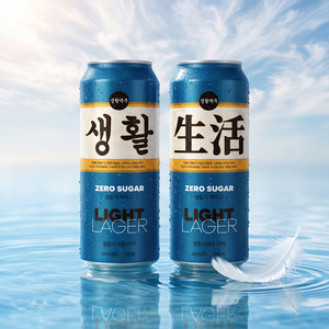Bière artisanale coréenne Daily Beer Light Lager 500ml en canette, carton de 24 pièces, faible en calories, facile à boire, vente en gros, export, qualité supérieure, 4,5% ABV - Product Image 5
