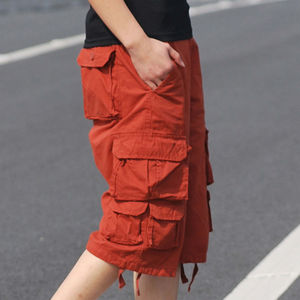 Shorts cargo d'extérieur pour hommes en coton, décontractés, coupe ample, multi-poches, respirants, longueur genou, pour l'été, la randonnée, le trekking, la gym et le fitness - Product Image 3