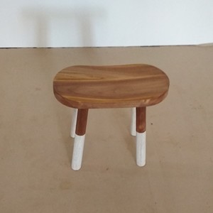 Solid Teak Wood <b>Small</b> <b>Stool</b> Handcrafted Eco-Friendly Durable Tropical Modern Design Rustic Finish Living Room Furniture - Product Image 3