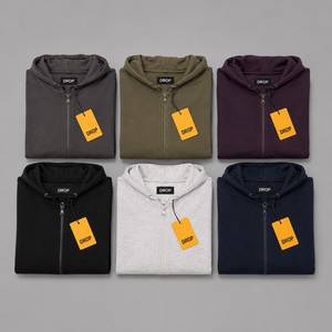 Sudaderas con capucha y cremallera completa para hombre al por mayor |   Sudaderas con Cierre de Cremallera de Felpa de Algodón Premium |   Lote de Chaquetas Casuales con Capucha al por Mayor en Bangladesh - Product Image 6