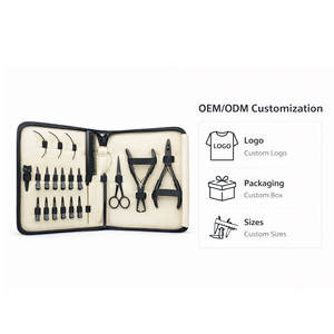 Kit d'outils pour extensions capillaires avec aiguille à boucle, ciseaux, pinces et pince à micro-anneaux pour usage professionnel, prix usine OEM - Product Image 3