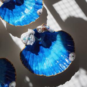 Bandeja de Joyería Hecha a Mano con Conchas de Vieira, Plato Decorativo de Conchas Marinas Naturales, Plato Artesanal de Decoración Costera, Suministro de Fábrica al por Mayor - Product Image 6