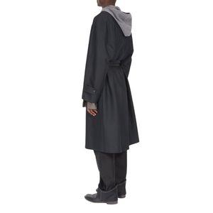 Abrigo tipo gabardina cómodo estilo blazer, largo regular, tejido, ecológico, impermeable, para hombre, para otoño. - Product Image 4