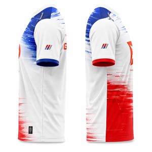 เสื้อแข่งขันอีสปอร์ตแบบขายส่งสำหรับผู้ผลิตมืออาชีพ ผลิตจากผ้าโพลีเอสเตอร์ตาข่ายพิมพ์ลายแบบซับลิเมชั่น รับสั่งทำโลโก้ด้วยความร้อน - Product Image 3