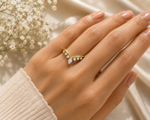 <b>Top</b> Marquise Cut Lab Grown Diamond Ring 925 <b>Silver</b> 9kt, 14kt, 18kt Gold Diamond Rings for Women's Engagement Ring - Product Image 2