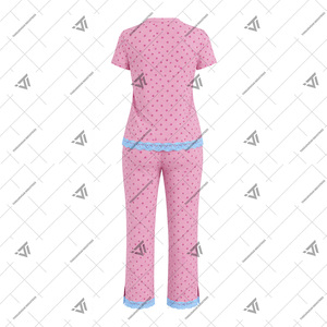 Vêtements de sororité personnalisés Greek Jack And Jill Of America Inc. Ensemble de pyjama pour femmes à pois avec bordure en dentelle, ensemble de vêtements de nuit 2 pièces - Product Image 3